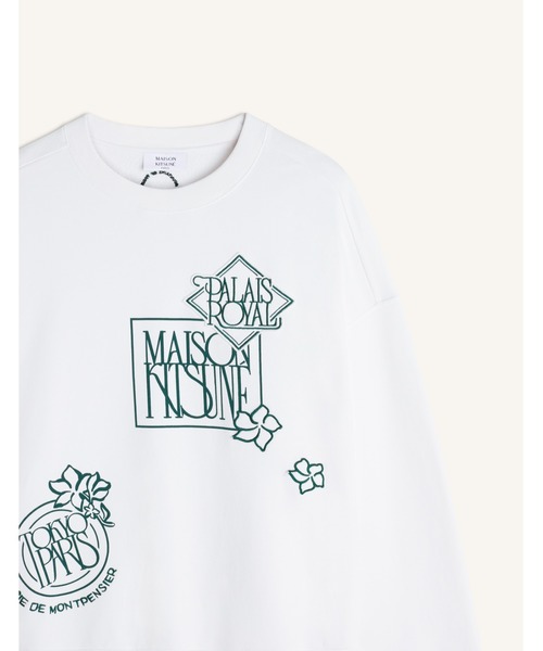Maison Kitsune（メゾンキツネ）の「ART NOUVEAU STAMPS OVERSIZE SWEATSHIRT（スウェット・メンズ・グリーン系その他/ホワイト・M/S/XS/XL/L）」の5枚目の写真