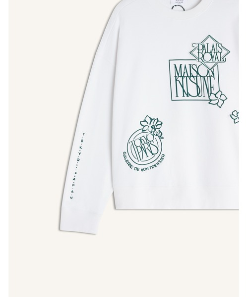 Maison Kitsune（メゾンキツネ）の「ART NOUVEAU STAMPS OVERSIZE SWEATSHIRT（スウェット・メンズ・グリーン系その他/ホワイト・M/S/XS/XL/L）」の6枚目の写真