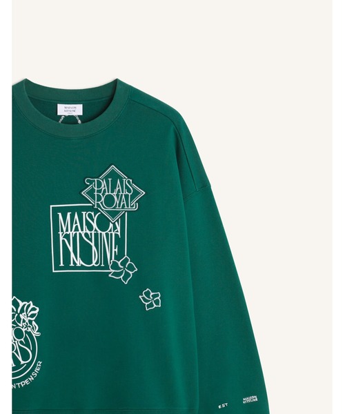 Maison Kitsune（メゾンキツネ）の「ART NOUVEAU STAMPS OVERSIZE SWEATSHIRT（スウェット・メンズ・グリーン系その他/ホワイト・M/S/XS/XL/L）」の13枚目の写真