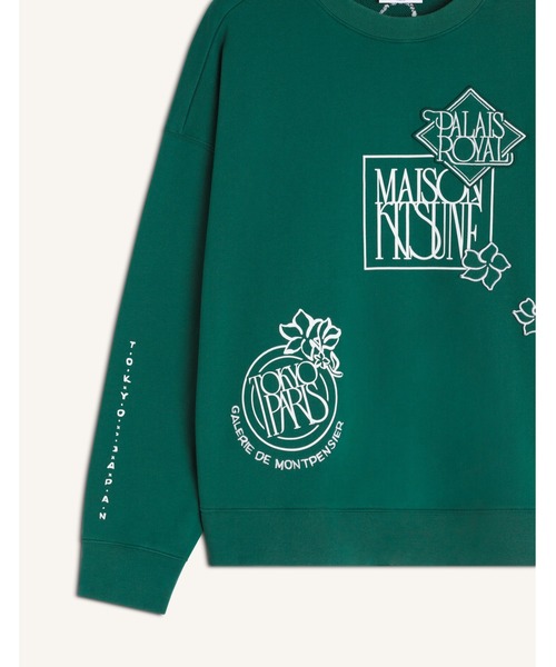 Maison Kitsune（メゾンキツネ）の「ART NOUVEAU STAMPS OVERSIZE SWEATSHIRT（スウェット・メンズ・グリーン系その他/ホワイト・M/S/XS/XL/L）」の14枚目の写真