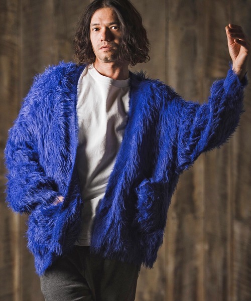 セール】mcg3773-Feather yarn Button less cardigan カーディガン(17