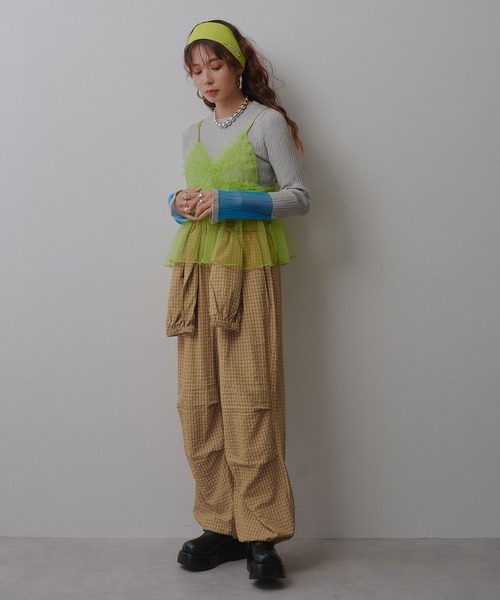 bohmal(ボマール)の「腰巻き風ストライプイージーパンツ(その他パンツ・レディース・ブルー/ピンク/アイボリー/ブラウン・FREE)」の18枚目の写真