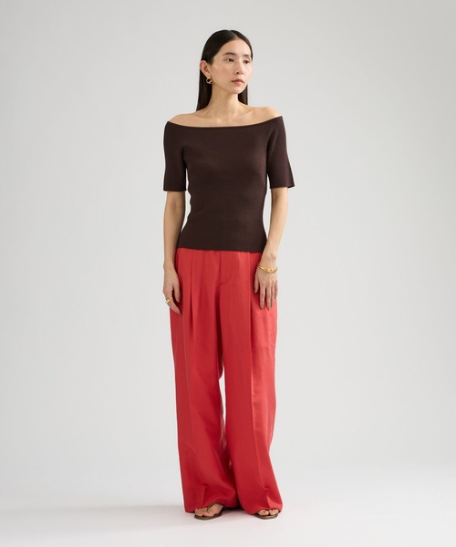 Chaos（カオス）の「Chaos(カオス)/ ブランリータックパンツ（スラックス・レディース・カーキ/レッド・38/36）」の8枚目の写真