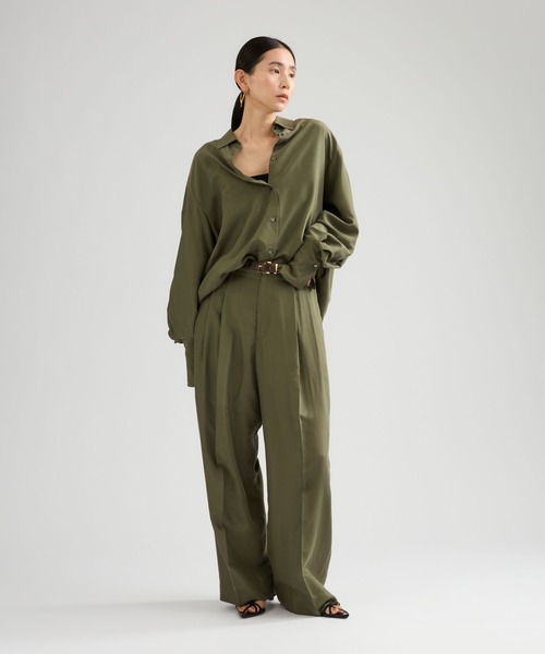 Chaos（カオス）の「Chaos(カオス)/ ブランリータックパンツ（スラックス・レディース・カーキ/レッド・38/36）」の15枚目の写真