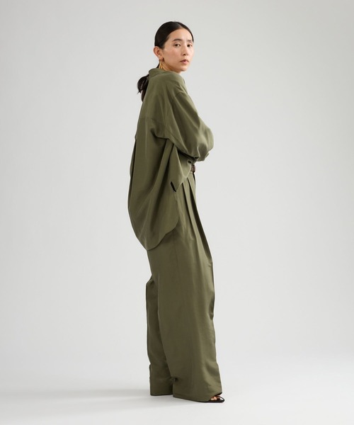 Chaos（カオス）の「Chaos(カオス)/ ブランリータックパンツ（スラックス・レディース・カーキ/レッド・38/36）」の17枚目の写真