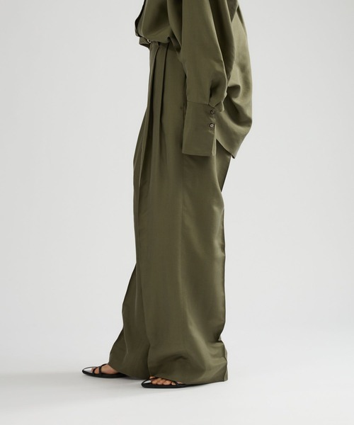 Chaos（カオス）の「Chaos(カオス)/ ブランリータックパンツ（スラックス・レディース・カーキ/レッド・38/36）」の20枚目の写真