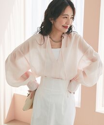 La boutique BonBon | 【4/9(木)0:00~再再販決定!】リボンボリュームスリーブシアーブラウス(シャツ/ブラウス)