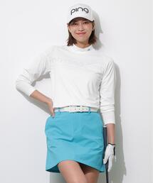 【PING APPAREL】ロゴジャカード長袖ハイネックシャツ <PERFORMANCE> (LADIES)