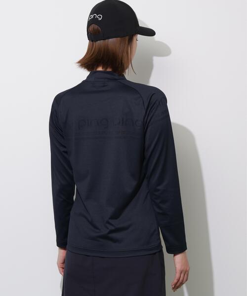 PING(ピン)の「【PING APPAREL】ロゴジャカード長袖ハイネックシャツ <PERFORMANCE> (LADIES)(Tシャツ/カットソー・レディース・ホワイト/ブラック/ブルー系その他・L/LL/M/S)」の6枚目の写真