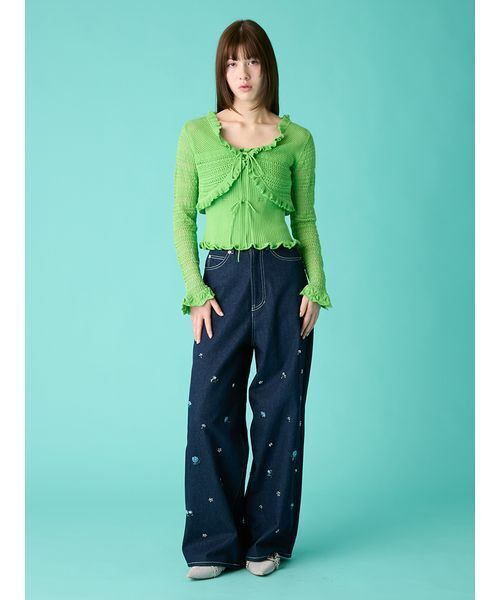 FURFUR（ファーファー）の「キャミソールセットカーディガン（カーディガン/ボレロ・レディース・グリーン/ホワイト/ピンク・F）」の11枚目の写真