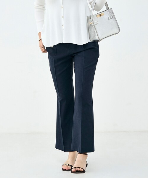 NOLLEY’S Sophi(ノーリーズソフィ)の「《セットアップ対応》ウォッシャブルブリーザブルシャンブレーセミワイドパンツ(その他パンツ・レディース・ネイビー/ベージュ/ライトグレー・34/36/38)」の1枚目の写真