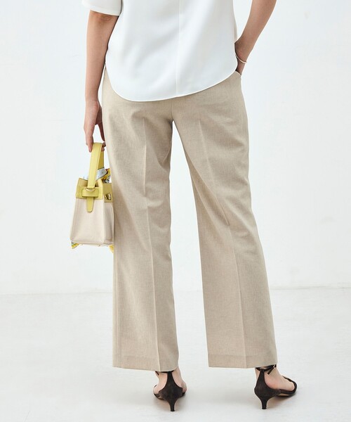 NOLLEY’S Sophi(ノーリーズソフィ)の「《セットアップ対応》ウォッシャブルブリーザブルシャンブレーセミワイドパンツ(その他パンツ・レディース・ネイビー/ベージュ/ライトグレー・34/36/38)」の7枚目の写真