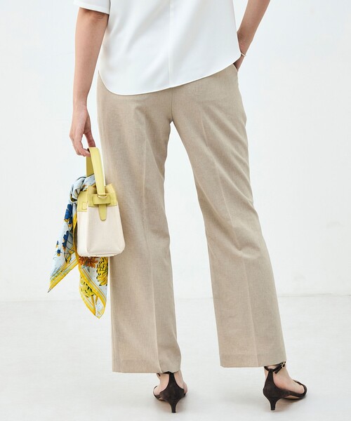 NOLLEY’S Sophi(ノーリーズソフィ)の「《セットアップ対応》ウォッシャブルブリーザブルシャンブレーセミワイドパンツ(その他パンツ・レディース・ネイビー/ベージュ/ライトグレー・34/36/38)」の8枚目の写真