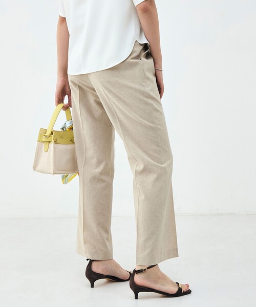 NOLLEY’S Sophi(ノーリーズソフィ)の「《セットアップ対応》ウォッシャブルブリーザブルシャンブレーセミワイドパンツ(その他パンツ・レディース・ネイビー/ベージュ/ライトグレー・34/36/38)」の9枚目の写真