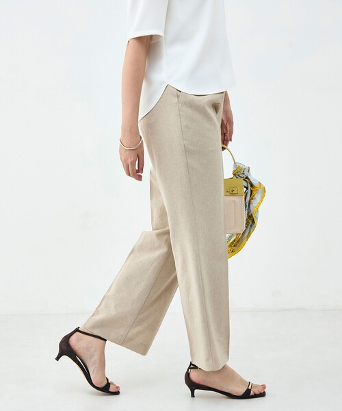 NOLLEY’S Sophi(ノーリーズソフィ)の「《セットアップ対応》ウォッシャブルブリーザブルシャンブレーセミワイドパンツ(その他パンツ・レディース・ネイビー/ベージュ/ライトグレー・34/36/38)」の11枚目の写真