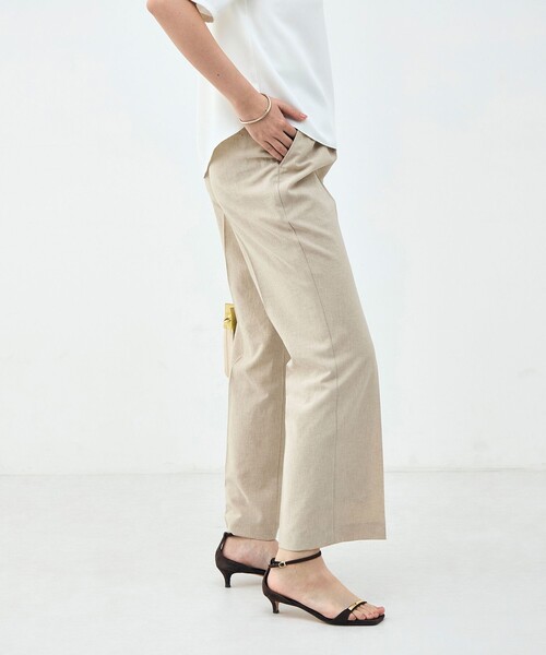 NOLLEY’S Sophi(ノーリーズソフィ)の「《セットアップ対応》ウォッシャブルブリーザブルシャンブレーセミワイドパンツ(その他パンツ・レディース・ネイビー/ベージュ/ライトグレー・34/36/38)」の12枚目の写真