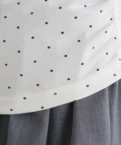 mystic(ミスティック)の「パット付きサイドギャザードットキャミソール(キャミソール・レディース・チャコールグレー/グレー/オフホワイト・FREE)」の16枚目の写真