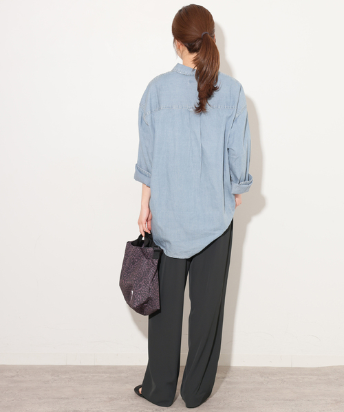 JOURNAL STANDARD relume(ジャーナルスタンダード レリューム)の「イージードレープワイドパンツ(スラックス・レディース・ブラック/ホワイト系その他・38/36)」の6枚目の写真