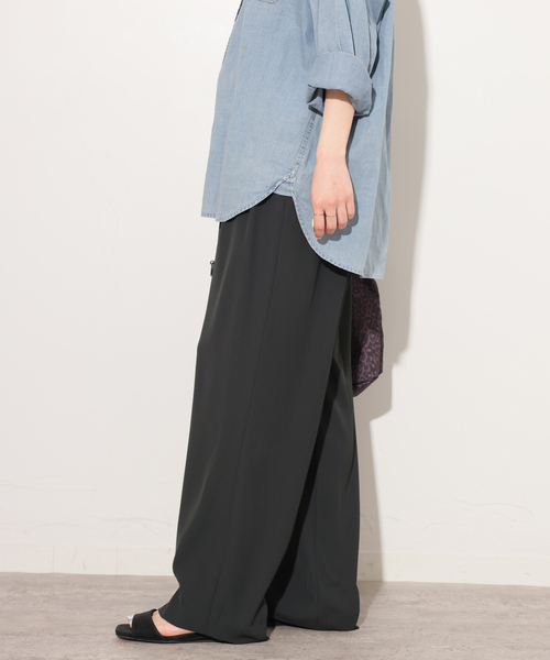 JOURNAL STANDARD relume(ジャーナルスタンダード レリューム)の「イージードレープワイドパンツ(スラックス・レディース・ブラック/ホワイト系その他・38/36)」の9枚目の写真