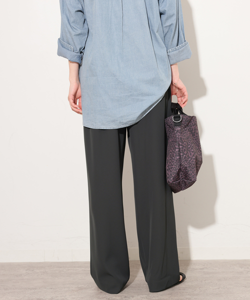 JOURNAL STANDARD relume(ジャーナルスタンダード レリューム)の「イージードレープワイドパンツ(スラックス・レディース・ブラック/ホワイト系その他・38/36)」の10枚目の写真
