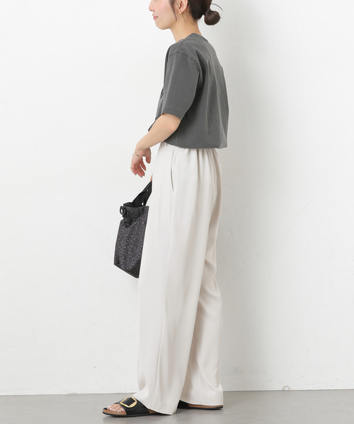 JOURNAL STANDARD relume(ジャーナルスタンダード レリューム)の「イージードレープワイドパンツ(スラックス・レディース・ブラック/ホワイト系その他・38/36)」の12枚目の写真