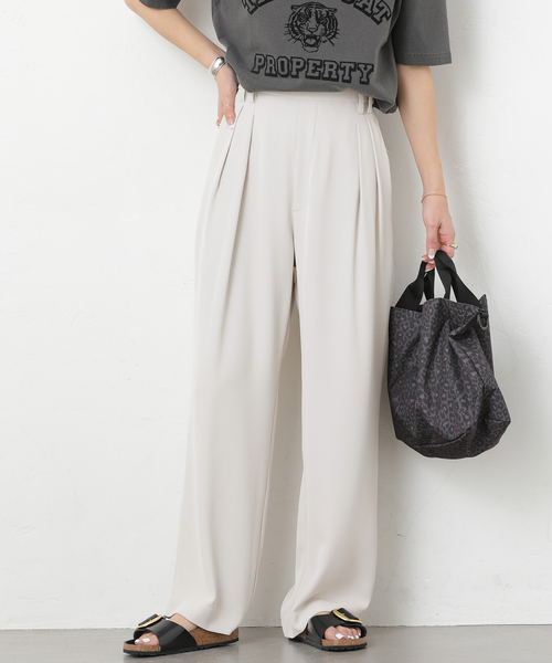 JOURNAL STANDARD relume(ジャーナルスタンダード レリューム)の「イージードレープワイドパンツ(スラックス・レディース・ブラック/ホワイト系その他・38/36)」の15枚目の写真