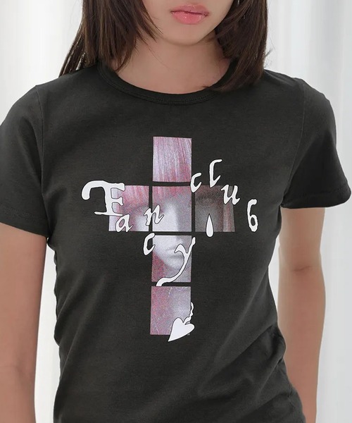 Ada.(エイダ)の「◇FANCYCLUB◇ブランド直輸入正規品/クロス キラ Tシャツ CROSS KIRA TEE(Tシャツ/カットソー・レディース・ホワイト/ブラック・FREE)」の10枚目の写真