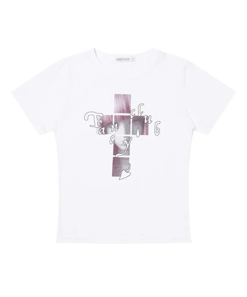 Ada.(エイダ)の「◇FANCYCLUB◇ブランド直輸入正規品/クロス キラ Tシャツ CROSS KIRA TEE(Tシャツ/カットソー・レディース・ホワイト/ブラック・FREE)」の13枚目の写真