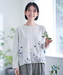 サニークラウズ 春の野花刺しゅうトップス