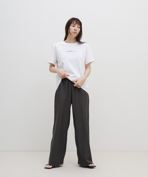 select MOCA(セレクトモカ)の「ピンストライプイージーパンツ【セットアップ対応可】(その他パンツ・レディース・ベージュ/チャコールグレー・FREE)」の18枚目の写真
