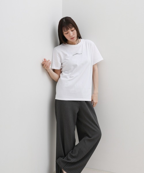 select MOCA(セレクトモカ)の「ピンストライプイージーパンツ【セットアップ対応可】(その他パンツ・レディース・ベージュ/チャコールグレー・FREE)」の20枚目の写真