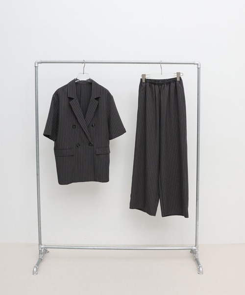 select MOCA(セレクトモカ)の「ピンストライプイージーパンツ【セットアップ対応可】(その他パンツ・レディース・ベージュ/チャコールグレー・FREE)」の21枚目の写真