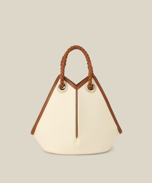 ROPE'（ロペ）の「【teau】navire（ナビーレ）HAND BAG Medium（ハンドバッグ・レディース・オフホワイト/ネイビー・FREE）」の5枚目の写真