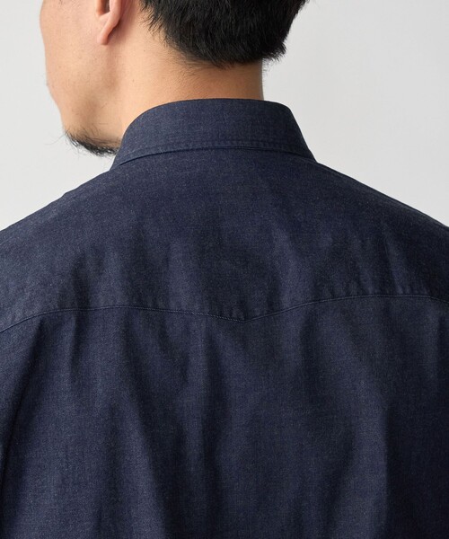 SHIPS（シップス）の「SHIPS:〈FUNCTION〉ウォッシュド デニム ウエスタン シャツ（シャツ/ブラウス・メンズ・ダークブルー・SMALL/MEDIUM/LARGE/X-LARGE）」の5枚目の写真