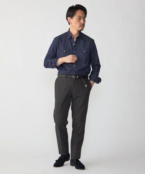 SHIPS（シップス）の「SHIPS:〈FUNCTION〉ウォッシュド デニム ウエスタン シャツ（シャツ/ブラウス・メンズ・ダークブルー・SMALL/MEDIUM/LARGE/X-LARGE）」の7枚目の写真
