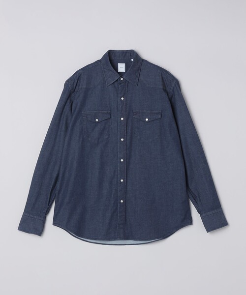 SHIPS（シップス）の「SHIPS:〈FUNCTION〉ウォッシュド デニム ウエスタン シャツ（シャツ/ブラウス・メンズ・ダークブルー・SMALL/MEDIUM/LARGE/X-LARGE）」の12枚目の写真