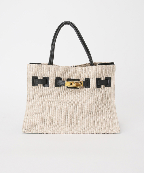 Spick & Span(スピックアンドスパン)の「《別注》VIOLAd'ORO イタリアンラフィアシートトートバッグM*(トートバッグ・レディース・ベージュ系その他・FREE)」の6枚目の写真