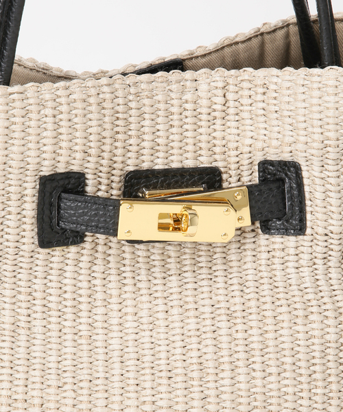 Spick & Span(スピックアンドスパン)の「《別注》VIOLAd'ORO イタリアンラフィアシートトートバッグM*(トートバッグ・レディース・ベージュ系その他・FREE)」の14枚目の写真