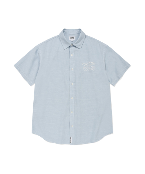 Wacky WiLLy（ワッキーウィリー）の「シャンブレー半袖シャツスカイブルー（シャツ/ブラウス・レディース・その他・SMALL/MEDIUM/LARGE/X-LARGE）」の2枚目の写真