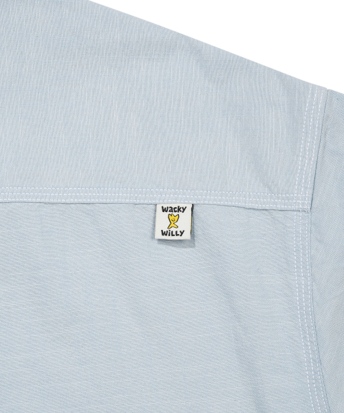 Wacky WiLLy（ワッキーウィリー）の「シャンブレー半袖シャツスカイブルー（シャツ/ブラウス・レディース・その他・SMALL/MEDIUM/LARGE/X-LARGE）」の8枚目の写真