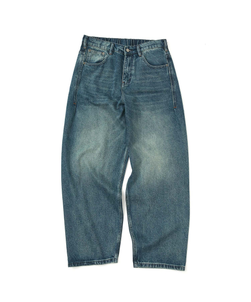 WMC(ダブリューエムシー)の「ハーフバンディングデニムパンツ_BLUE(デニムパンツ・メンズ・ブルー・34/32(L)/30(M))」の2枚目の写真