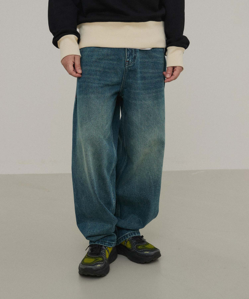 WMC(ダブリューエムシー)の「ハーフバンディングデニムパンツ_BLUE(デニムパンツ・メンズ・ブルー・34/32(L)/30(M))」の4枚目の写真