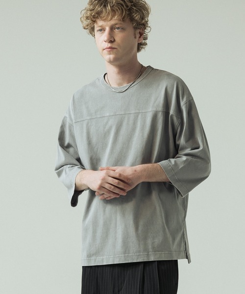 SLICK/スリック】Pigment Dye Football T-Shirt/ピグメントダイ