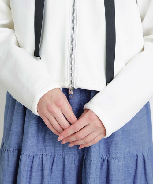 PICCIN（ピッチン）の「ショートレングスパーカー（パーカー・レディース・ブラック/オフホワイト・M）」の18枚目の写真