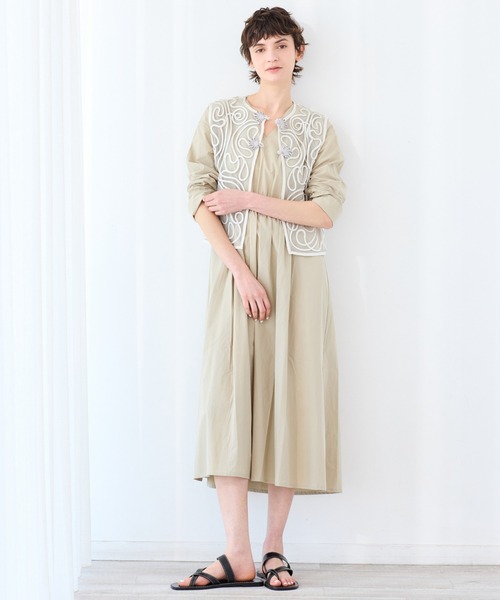 R-ISM(リズム)の「【洗える】コットンタンブラーワンピース(ワンピース・レディース・ベージュ/ブラック・4)」の7枚目の写真