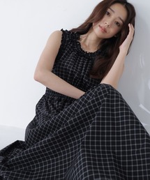 NATURAL BEAUTY BASIC | チェックシャーリングワンピース(ワンピース)