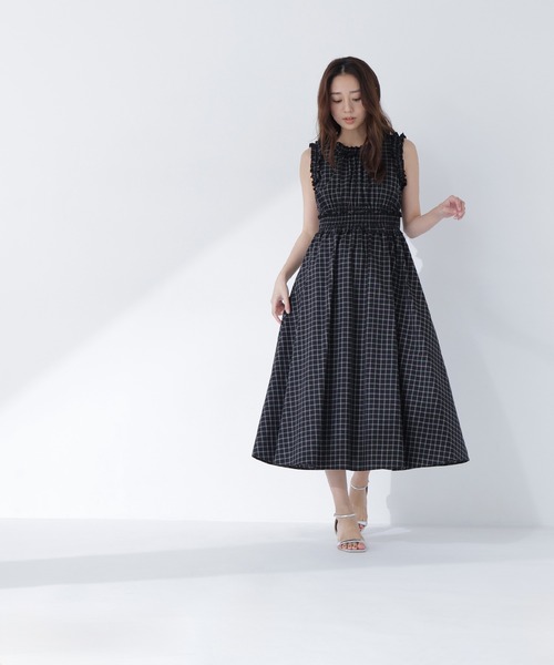NATURAL BEAUTY BASIC（ナチュラルビューティーベーシック）の「チェックシャーリングワンピース（ワンピース・レディース・ホワイト系その他/ブラック系その他2・P/S/MEDIUM/SMALL）」の17枚目の写真
