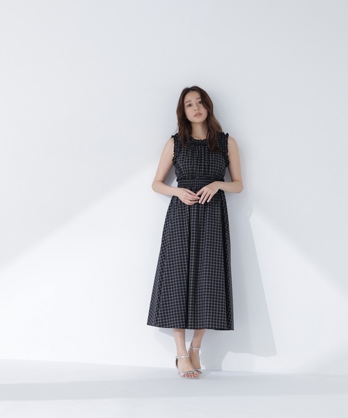 NATURAL BEAUTY BASIC（ナチュラルビューティーベーシック）の「チェックシャーリングワンピース（ワンピース・レディース・ホワイト系その他/ブラック系その他2・P/S/MEDIUM/SMALL）」の21枚目の写真