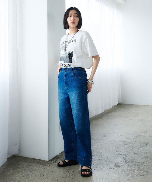 CROSS FUNCTION（クロスファンクション）の「《UV・接触冷感》エブ楽 エブ楽 ParisフォトプリントTシャツ【CROSS FUNCTION/クロスファンクション】（Tシャツ/カットソー・レディース・ホワイト/チャコールグレー・M/LL/L）」の22枚目の写真