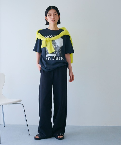 CROSS FUNCTION（クロスファンクション）の「《UV・接触冷感》エブ楽 エブ楽 ParisフォトプリントTシャツ【CROSS FUNCTION/クロスファンクション】（Tシャツ/カットソー・レディース・ホワイト/チャコールグレー・M/LL/L）」の9枚目の写真